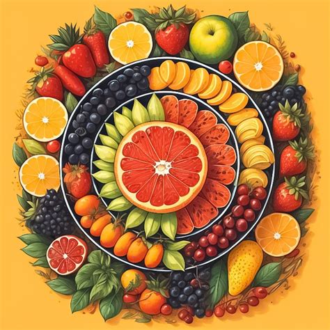 Premium Ai Image Fruit Salad Illustration