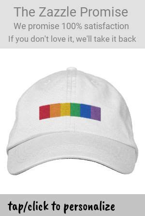 Gay Rainbow Pride Flag Strip Embroidered Baseball Cap Zazzle Rainbow Flag Pride Embroidered