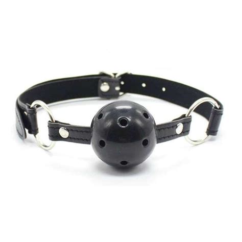 Jual Sex Toys Leather Ball Gag Bondage ToolMouth Gag Ball BDSM Kit Sex Toys Di Seller Sexy Adam