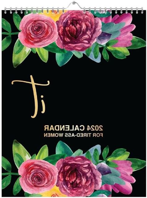 Amazon Calendar For Tired Ass Women Fu Ck It Funny Word Planner Monthly Wall