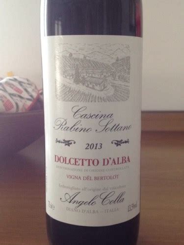 Angelo Colla Cascina Rabino Sottano Dolcetto D Alba Vivino US