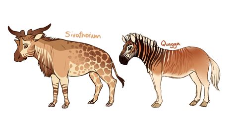 NIGHTRIZER • Sketches of a Sivatherium and a Quagga~ Concept...