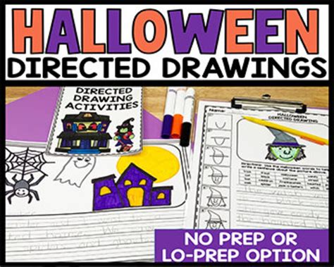 Halloween Directed Drawings for Kids, Art Activities for Elementary ...