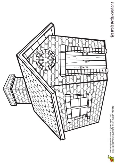 Coloriage Les Trois Petits Cochons Maison En Brique Petits Cochons