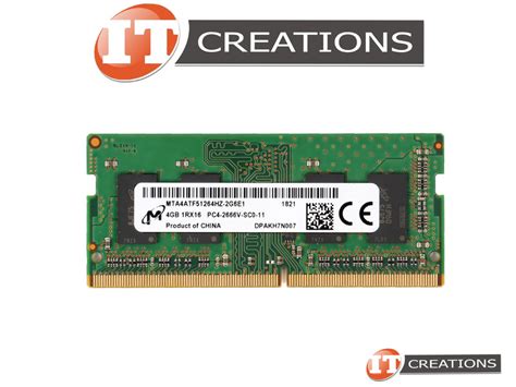 MTA4ATF51264HZ-2G6E1 MICRON 4GB PC4-21300 DDR4-2666V-S SODIMM 1RX16 ...