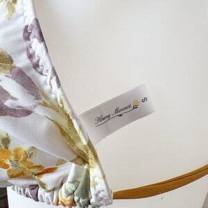 Heavy Manners Swim Heavy Manners Miss Tortola Double String Bikini Top White Floral Small