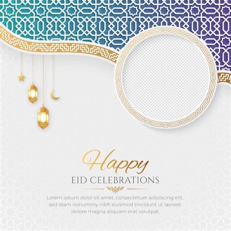 Premium Vector Eid Mubarak Golden Luxury Islamic Social Media Post