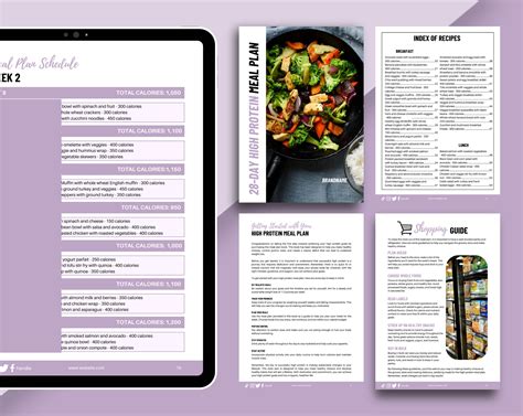 28 Day High Protein Diet Meal Plan for Weight Loss White Label Recipes