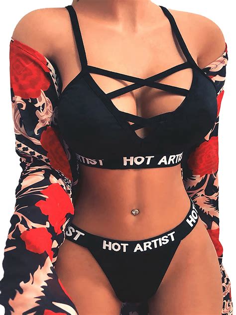 Julycc Women S Sexy Lingerie Lace Push Up Bra Panties Set Underwear Sleepwear Walmart