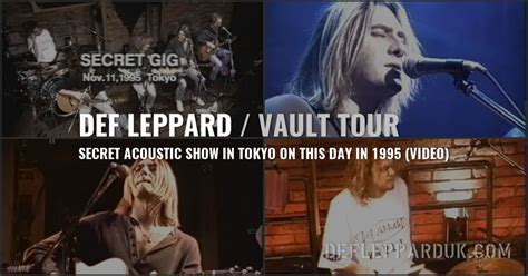 Years Ago Def Leppard S Secret Vault Acoustic Show In Tokyo Video