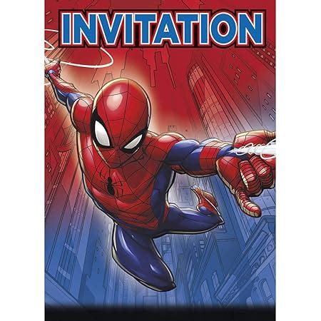 Amazon Allpick Pcs Spiderman Themed Birthday Party Invitation