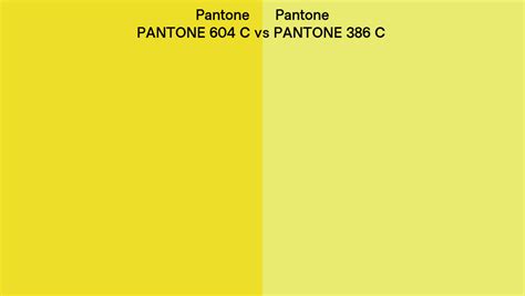 Pantone 604 C Vs Pantone 386 C Side By Side Comparison