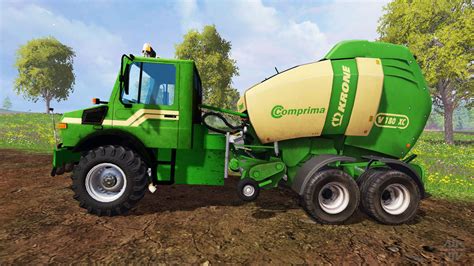 Mercedes Benz Unimog [krone Round Baler] Für Farming Simulator 2015