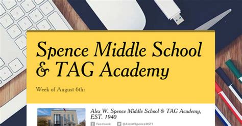 Spence Middle School And Tag Academy Smore Newsletters For Education