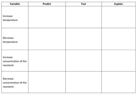 Reaction Rates Worksheet Answers - Printable Word Searches