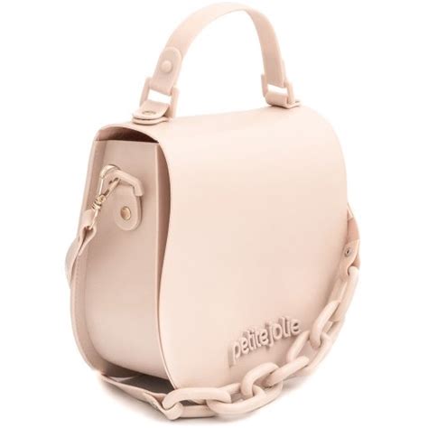 Bolsa Média Saddle Correntes Petite Jolie PJ10649 New Nude Sapato Show