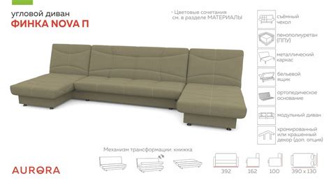 Угловой диван Финка NOVA П купить в интернет магазине Аврора. Цена. | 4 ...