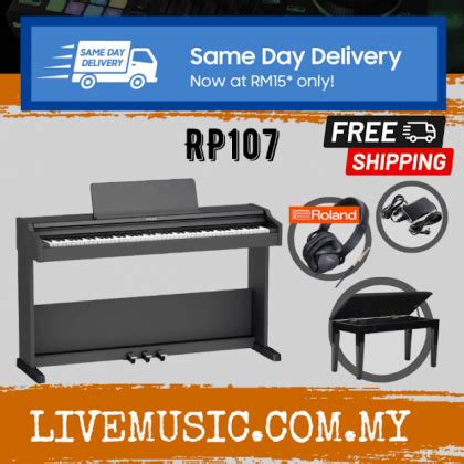 SAME DAY DELIVERY Roland RP107 Digital Piano With FREE RH 5 Headphone