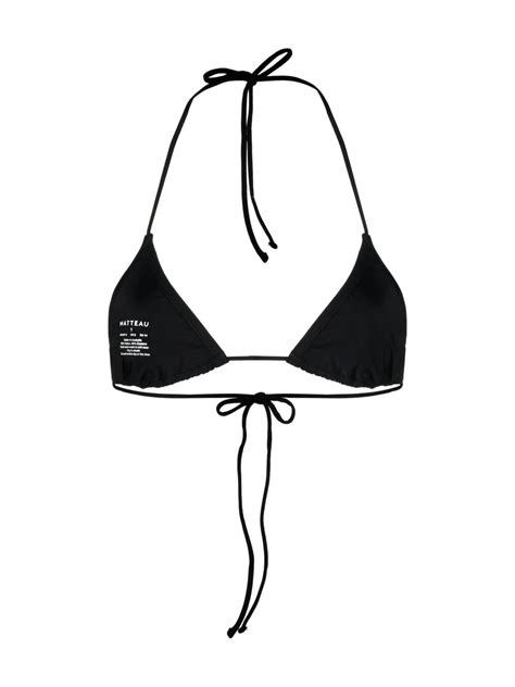 Matteau Graphic Print Triangle Cup Bikini Set Black FARFETCH