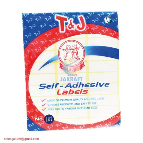 Jual Label Self Adhesive Labels T J No Hvs Putih X Mm