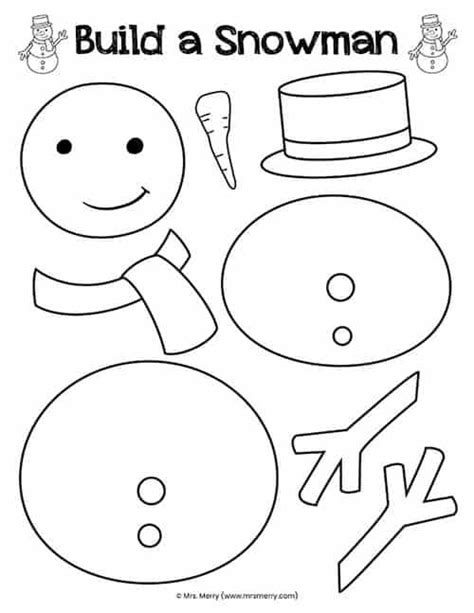 Build A Snowman Free Printable Activity Mrs Merry Christmas