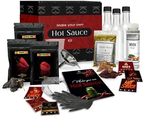 Amazon Diy Hot Sauce Making Kit With Real Peppers Make Your Own Hot Sauce Pc Gift Set