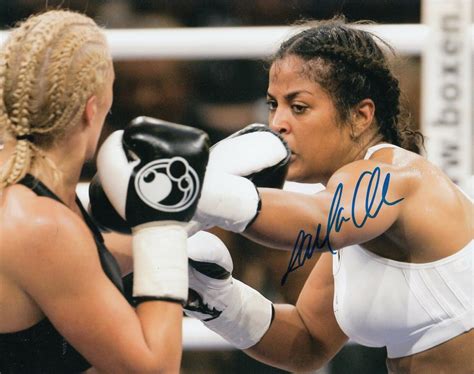 Laila Ali Signed Boxing Champion Fighting 8x10 Photo Dwts Wcoa 1