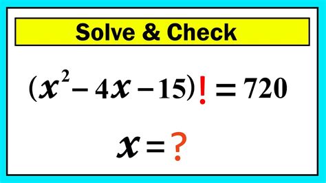 Can You Solve This Factorial Equation Quick And Easy Method Youtube