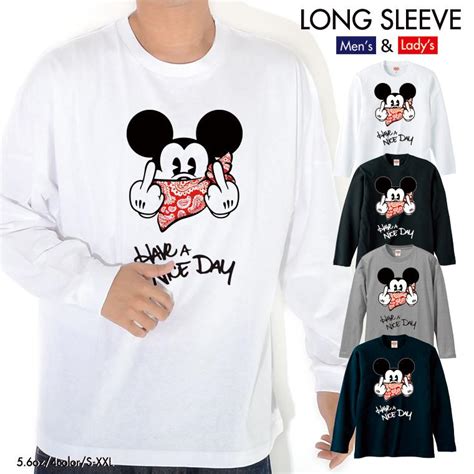 United Athle ストリート大人気ブランド ロンT longsleeve ロングスリーブ 長袖 ねずみっきー FUCK TRICK OR TREAT トリックオアトリート パロディ