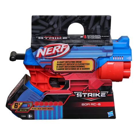 Nerf Alpha Strike Boa Rc 6 Dart Blaster With 6 Dart Rotating Drum Fire 6 Darts In A Row