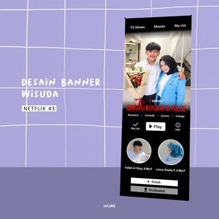 Jual INJAE DESIGN CUSTOM BANNER WISUDA SIDANG NETFLIX XBANNER HADIAH