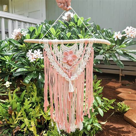 Macrame Wall Hanging Floral Wall Decor Nursery Décor Etsy