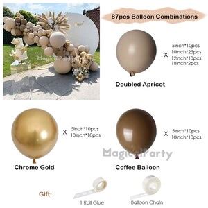 Pcs Fall Breeze Nude Nature Balloon Garland Kit Blush And Coffee Globes For Nuetral Bridal