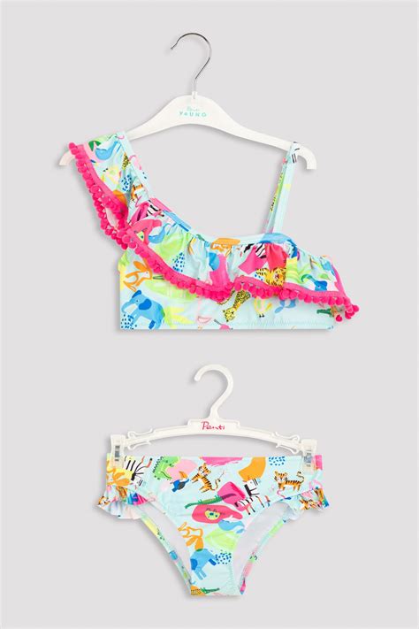 Multi Color Set Bikini Fetițe Discovery One Shoulder PL08O66Q22IYMIX3 4 Penti Romania