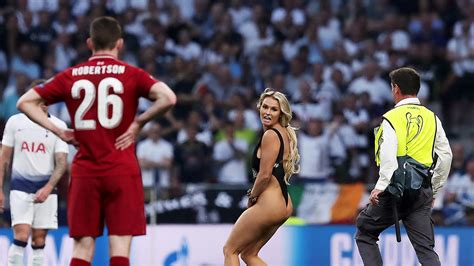 Champions League Streaker Plugs Russian Porn Site In Cheeky One Piece