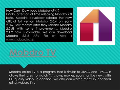 Mobdro Tv By Mobdro App Download Issuu