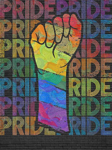 Lgbt Pride Rainbow Gay Pride Fist Lgbt Tsweat T Gay Lgbtq Digital Art By Clint McLaughlin Fine