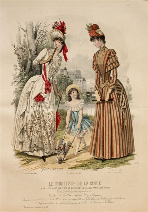 Le Moniteur De La Mode 1888 Fashion Illustration Vintage Victorian