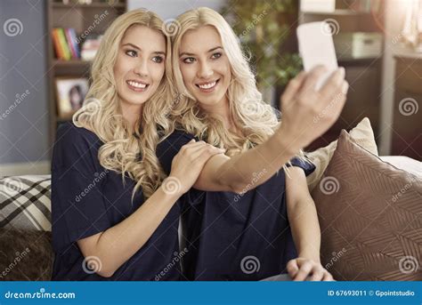 Blonde Twins At Home Stock Image Image Of Home Adult