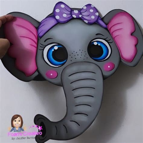 Rosto De Elefante Para Imprimir - Mascara De Elefante Para Imprimir