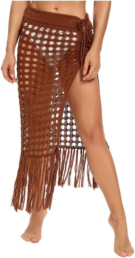 Municipal Women S Hollow Out Swimwear Cover Up Sexy Beach Skirt Crochet Bikini Swimsuit Wrap