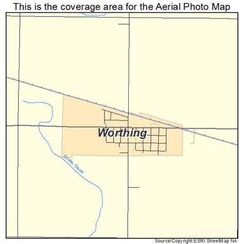 Aerial Photography Map Of Worthing Sd South Dakota