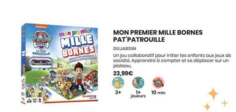 Promo Mon Premier Mille Bornes Pat Patrouille Dujardin Chez Cultura