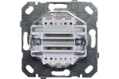 Выключатель встраиваемый Netelsan 2 клавиши 220В 10А, цвет белый M.U ...