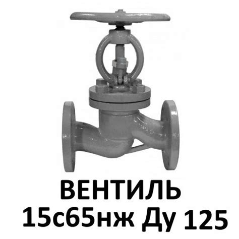 Вентиль стальной 15с65нж Ду125 фланцевый клапан запорный купить в ...