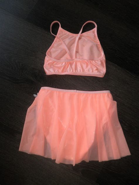 Lc Preloved Solo Piece Custom Shimmer Orange Lyrical Costume Size G