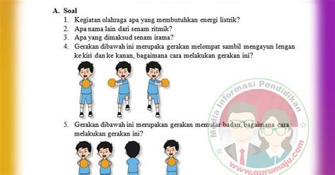 Soal Ph Uh Pjok Kelas 3 Tema 6 Kurikulum 2013 Revisi 2018 Guru Maju