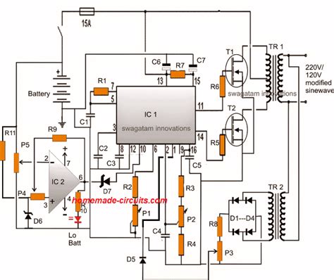 3 High Power SG3525 Pure Sine wave Inverter Circuits – Homemade Circuit