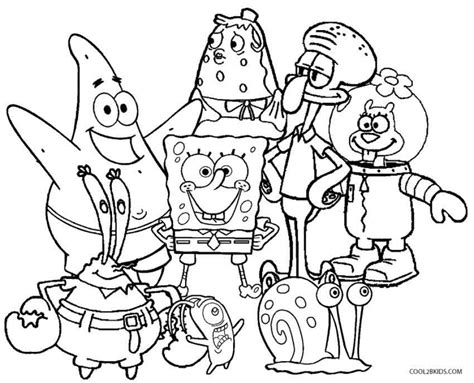 printable spongebob squarepants coloring pages aob