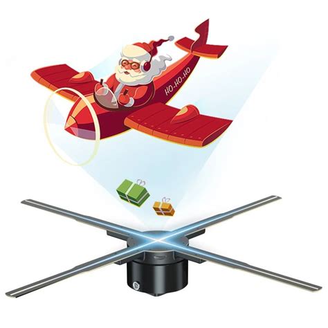 P D Hologram Projector Advertising Display Fan Wall Mounted Player D Naked Eye HD K LED